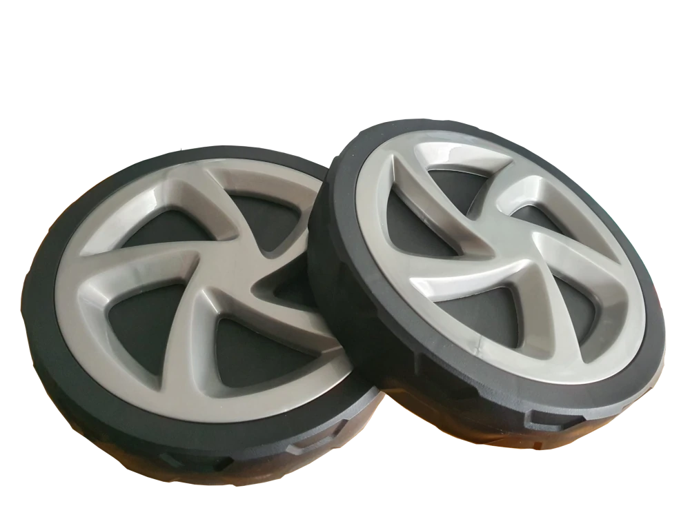 Pair of Rear Wheels - OD: 200mm, Bore: 10mm for Qualcast Mower