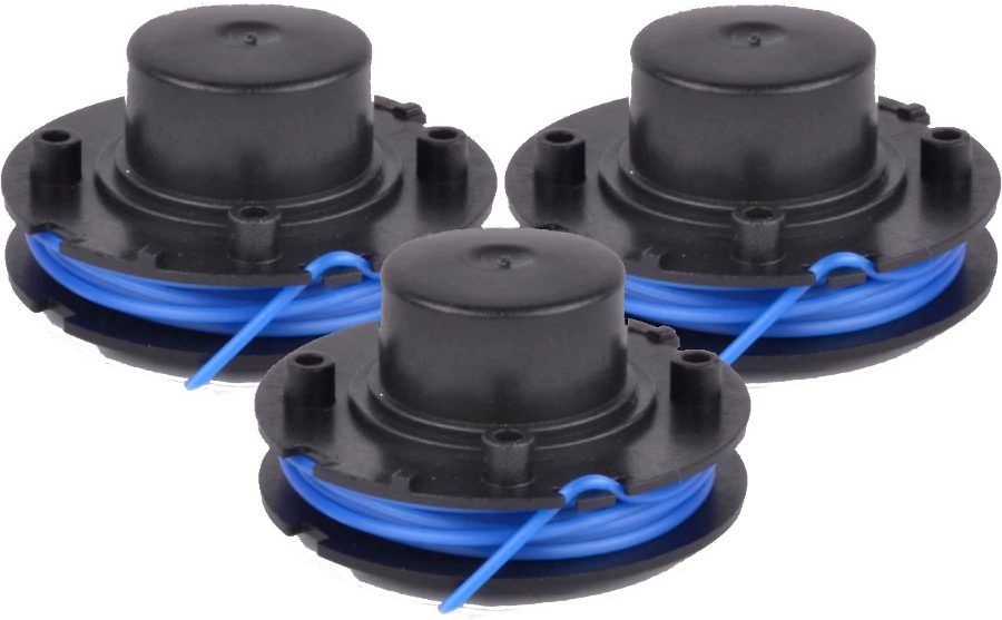 3 x Spool & Line for Qualcast GT2317 grass trimmers