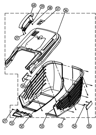 Grass Bag / Box assembly for Florabest & Parkside lawnmowers
